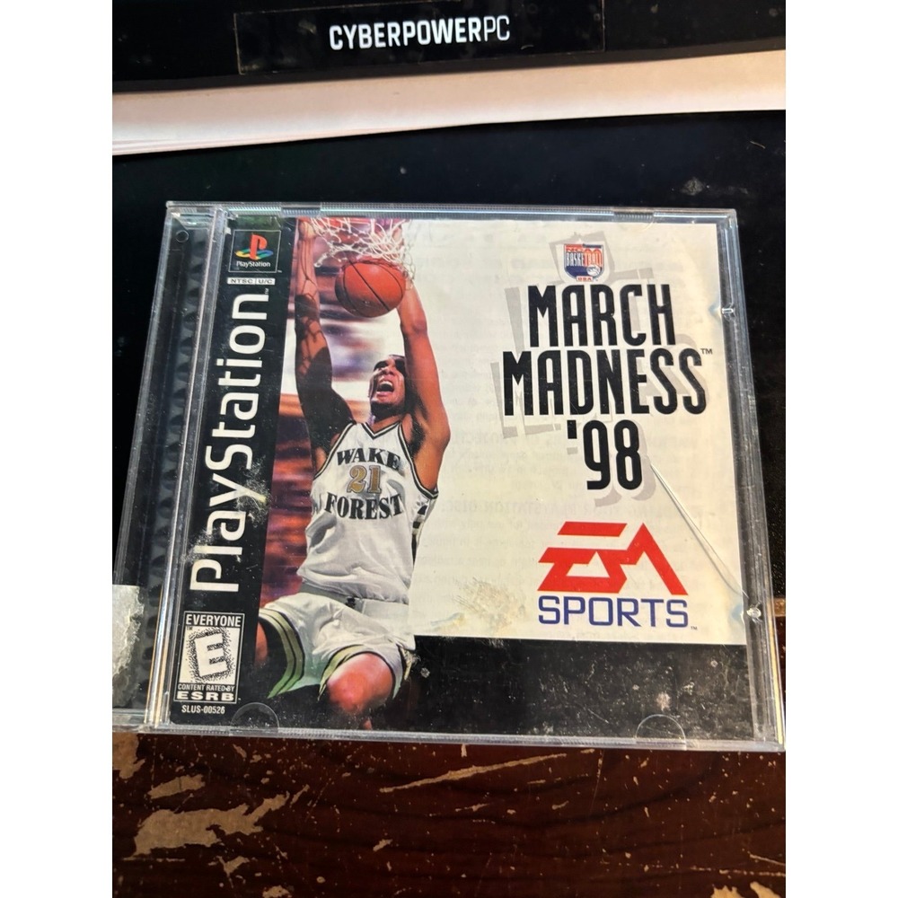 PS1 NCAA Basketball March Madness 98 EA Sports Used Tested Works w/ Manual